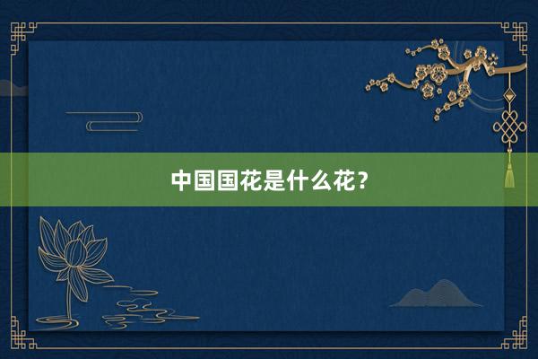 中国国花是什么花？